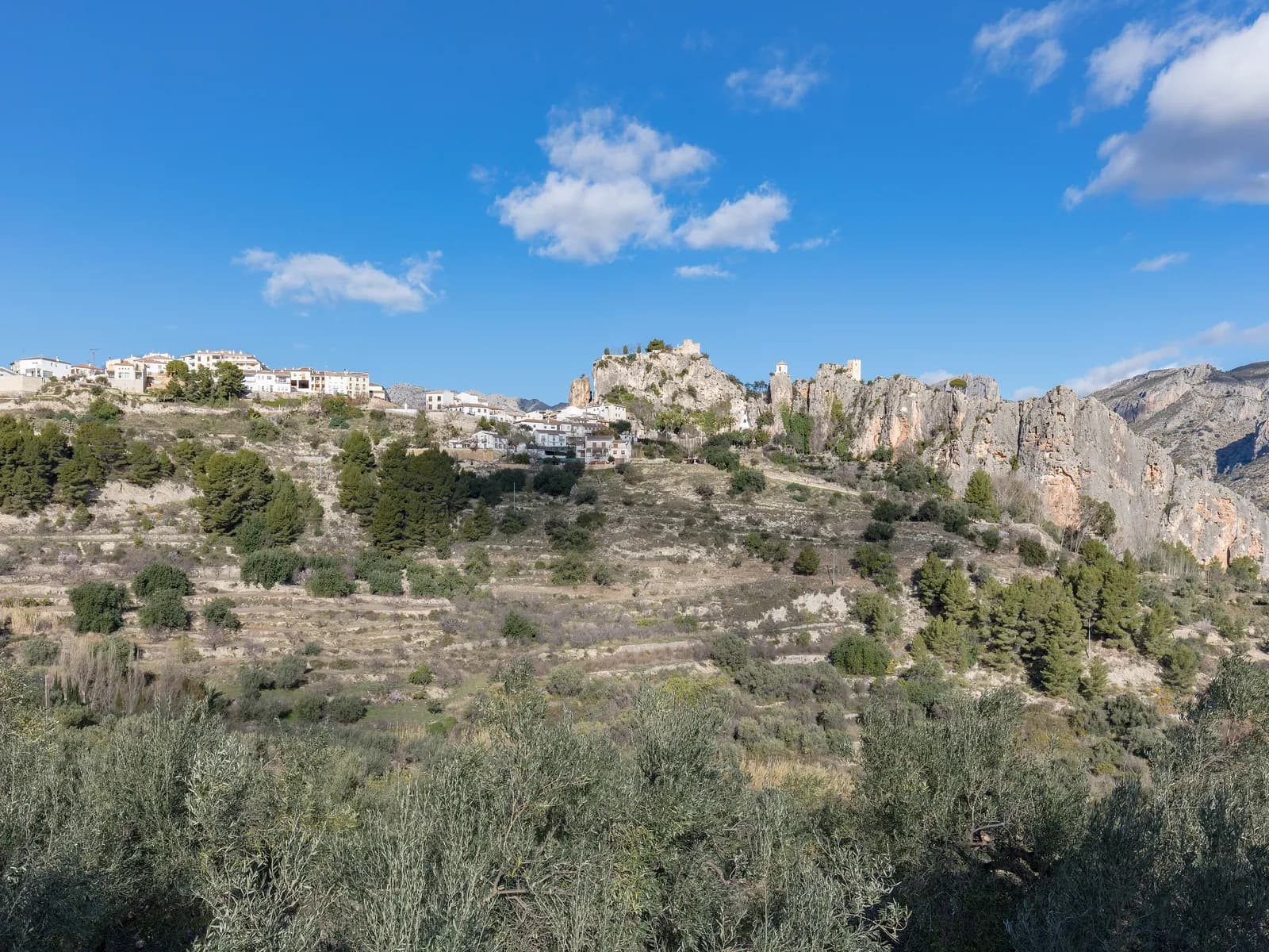 Guadalest y su castillo entre montañas