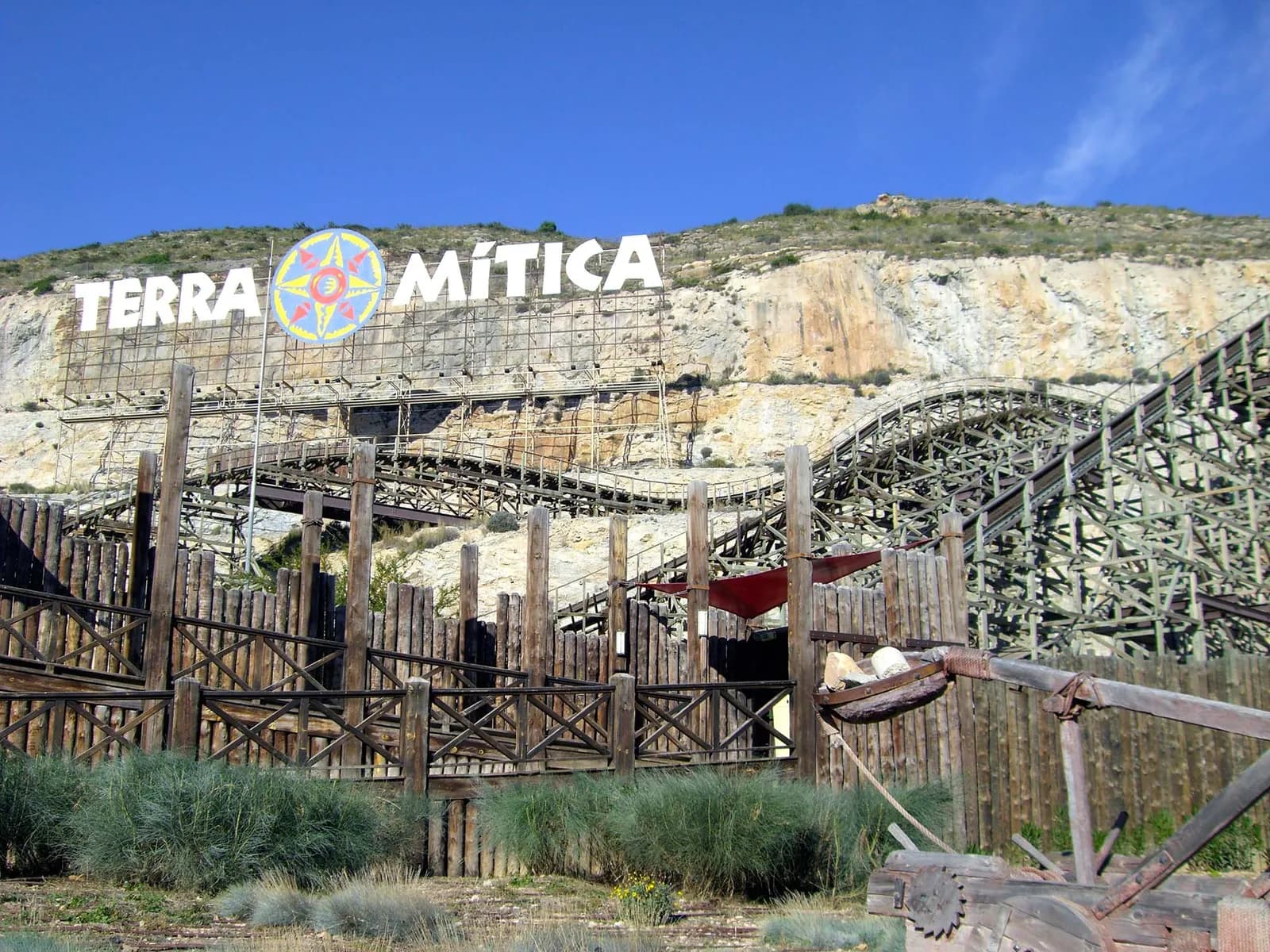 Magnus Colossus wooden roller coaster at Terra Mítica, Benidorm