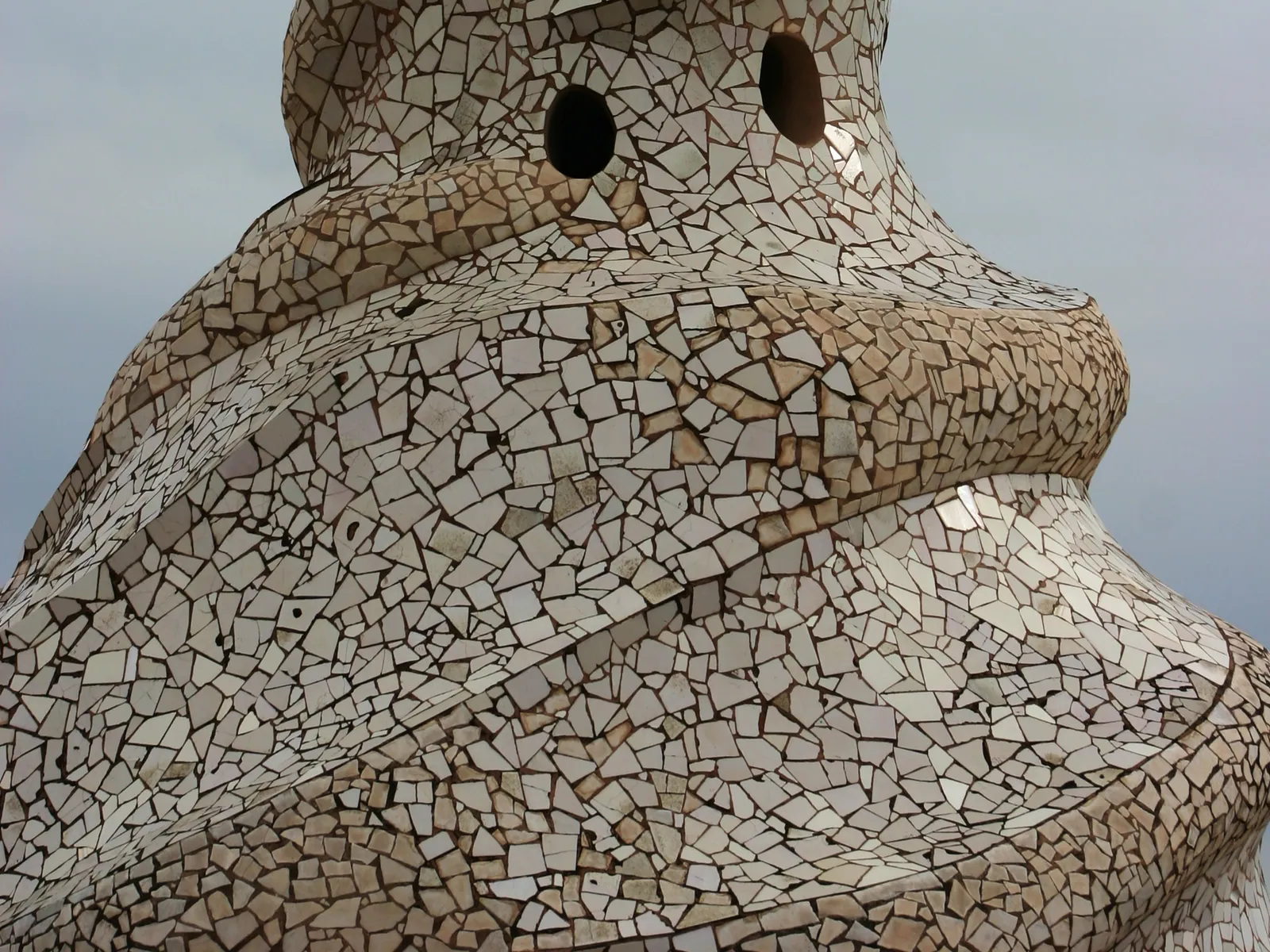 Casa Milà rooftop at sunrise with no crowds
