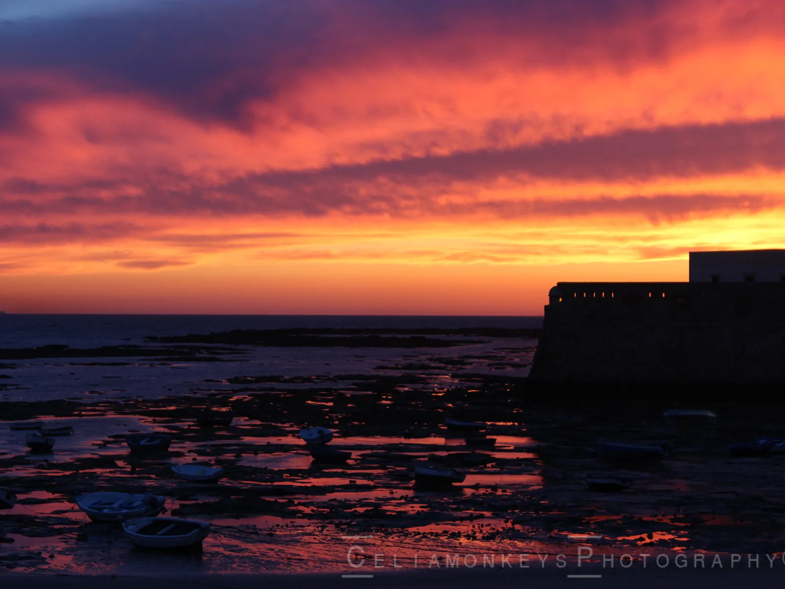 Puesta de sol en Cádiz