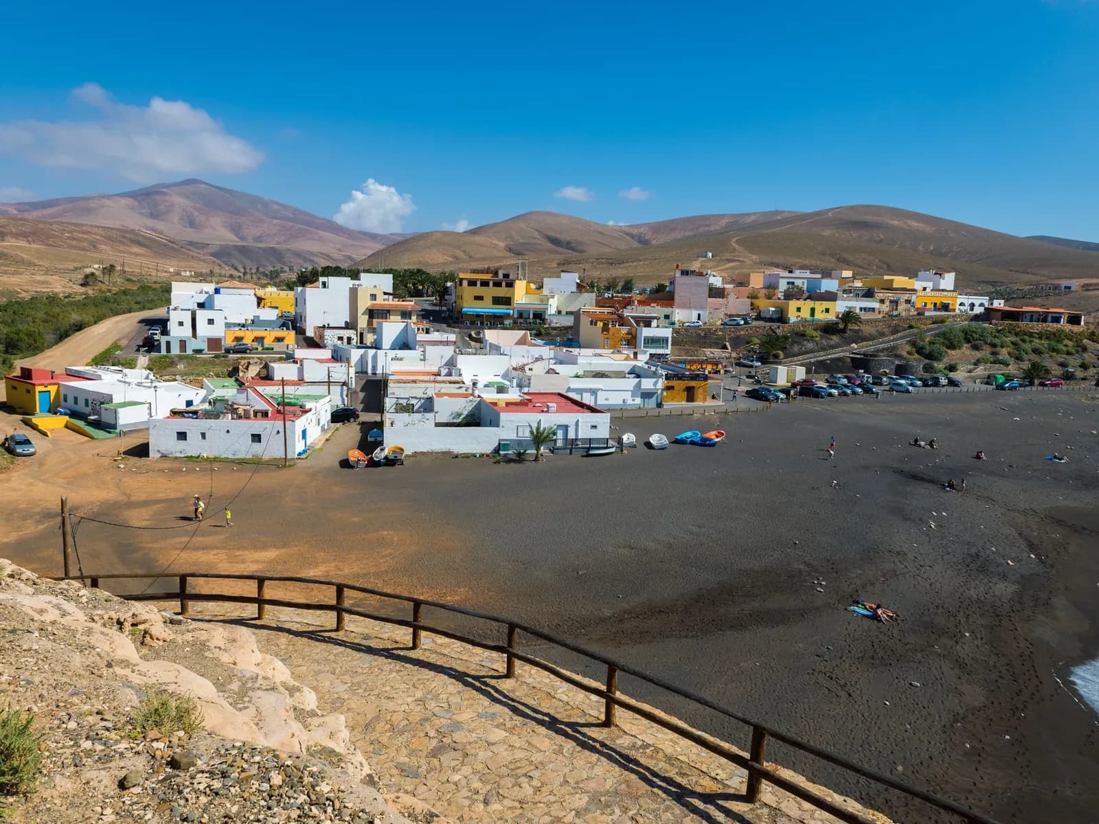 Ajuy village and its black sand beach