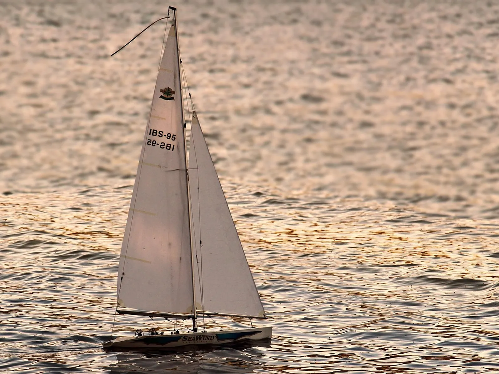 Velero navegando con las velas desplegadas