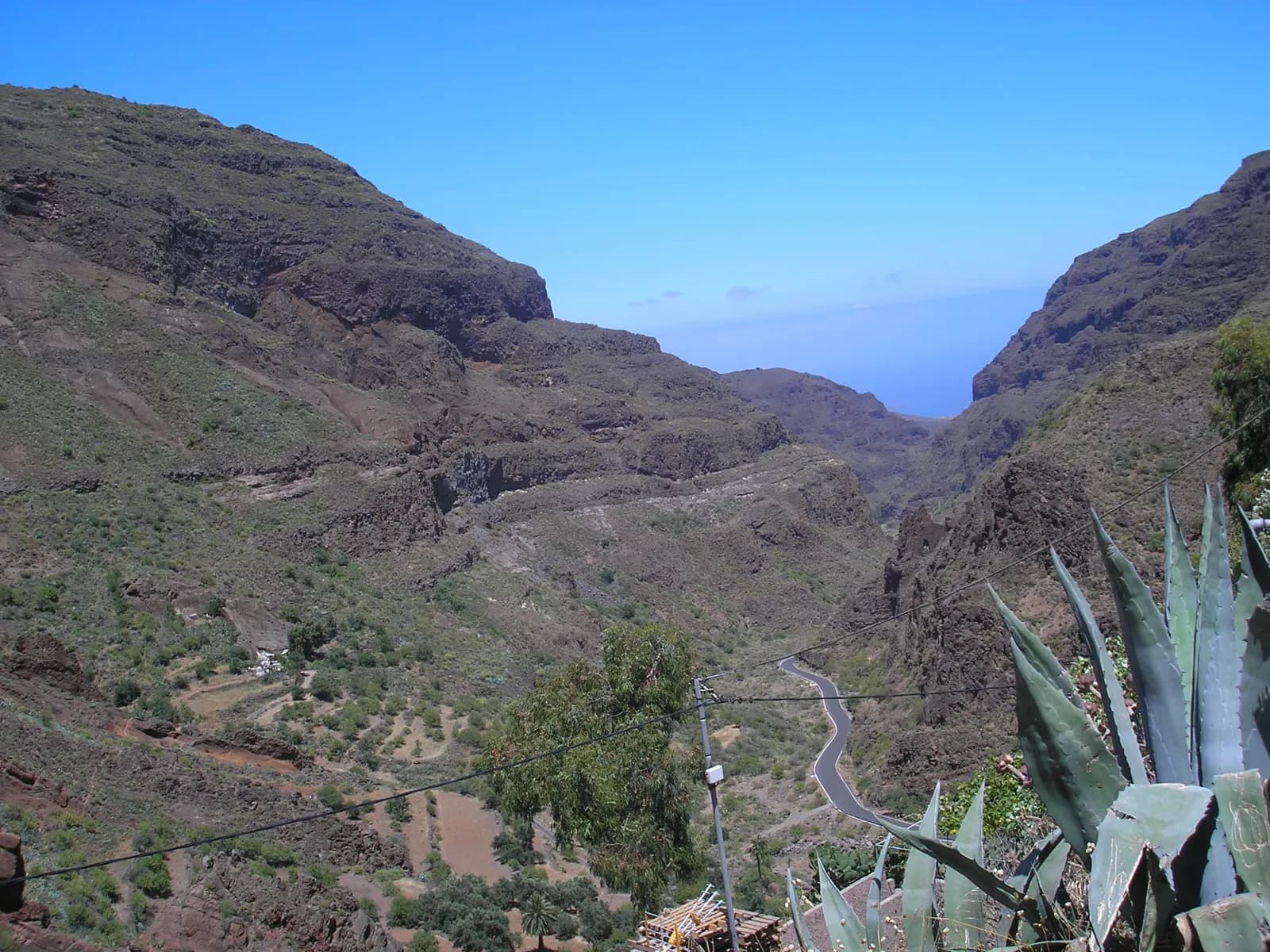 El barranco de Guayadeque abriéndose hacia el mar