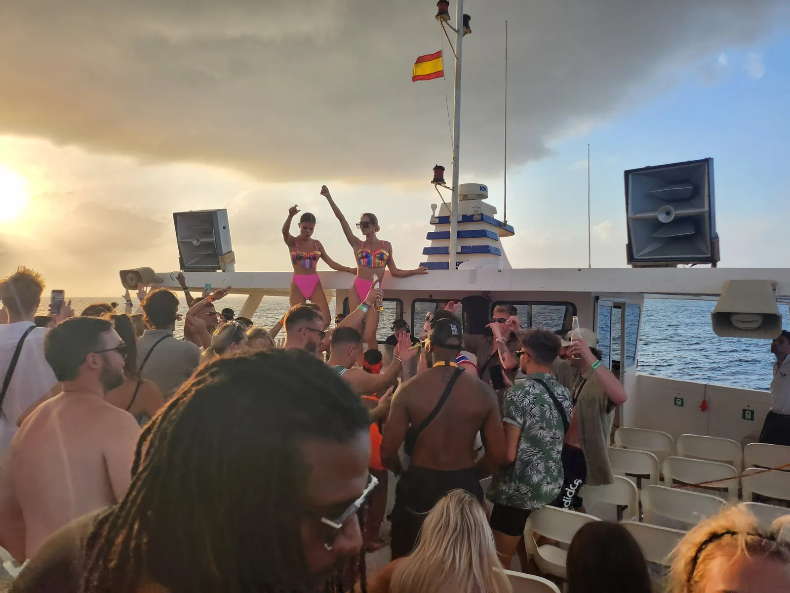 Boat party off the Ibiza coast