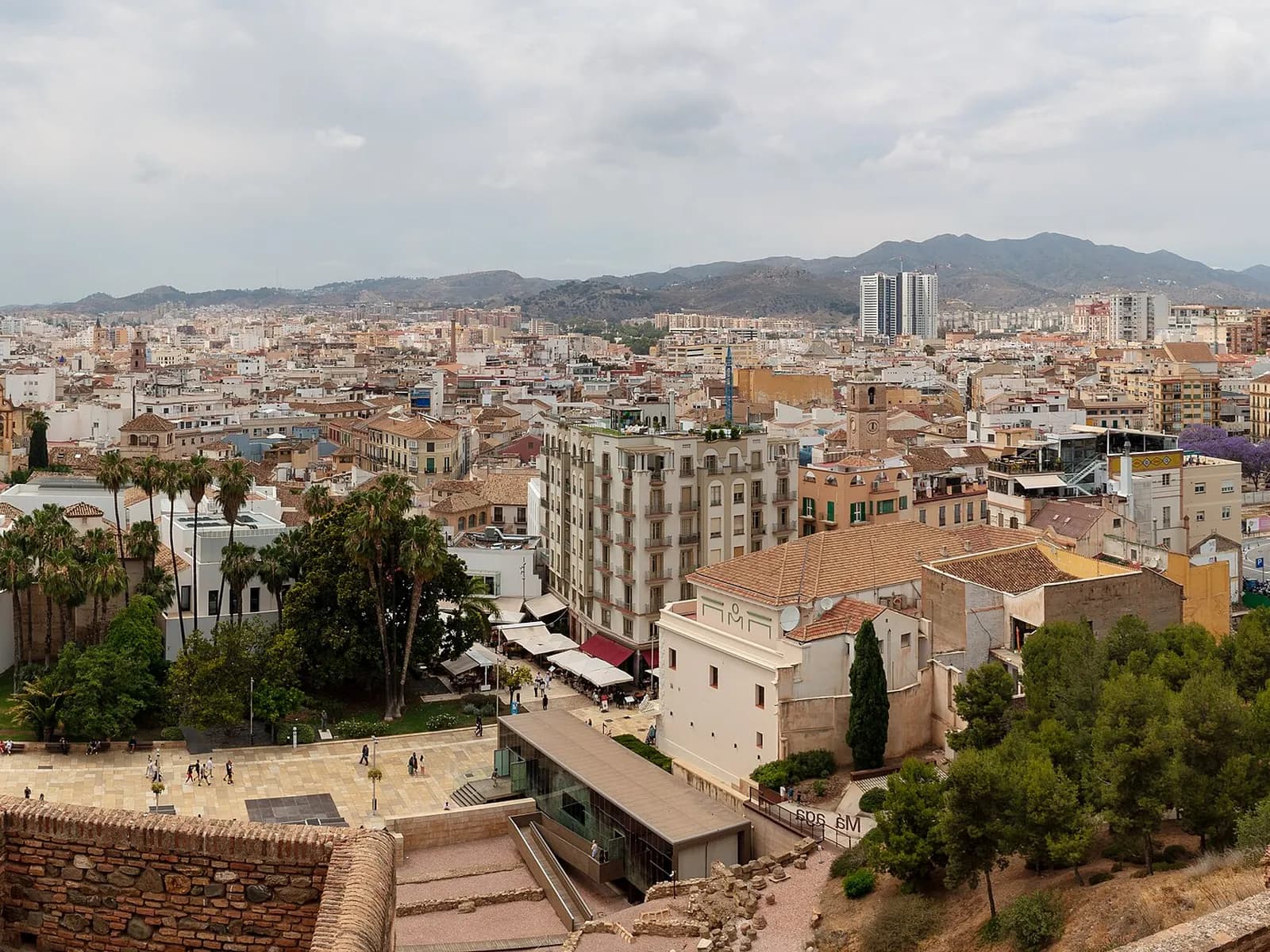 Panorama of Málaga from the Alcazaba