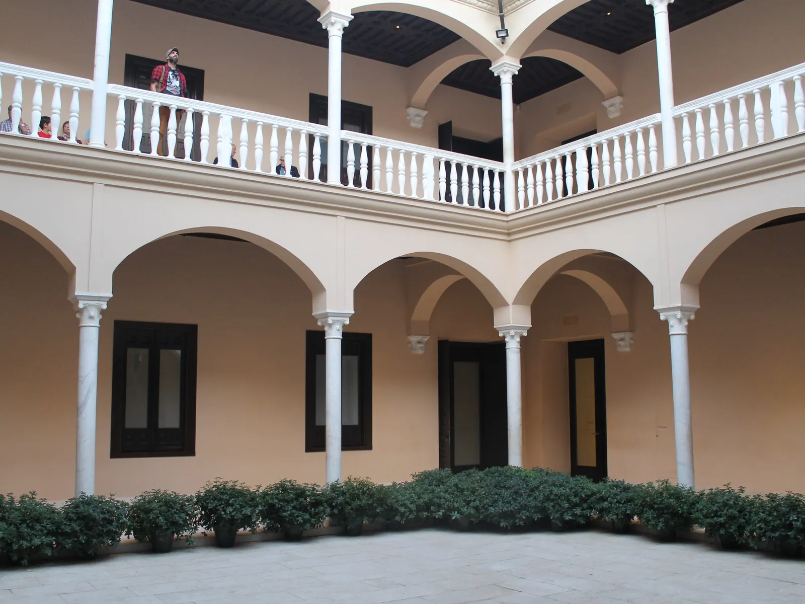 Arcaded courtyard of the Buenavista Palace, home of the Picasso Museum Málaga