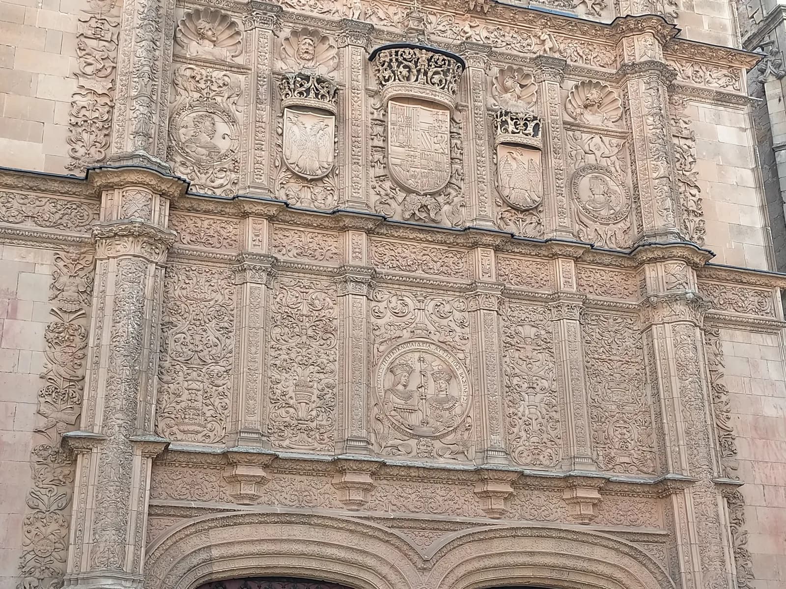 The Plateresque façade of the University of Salamanca