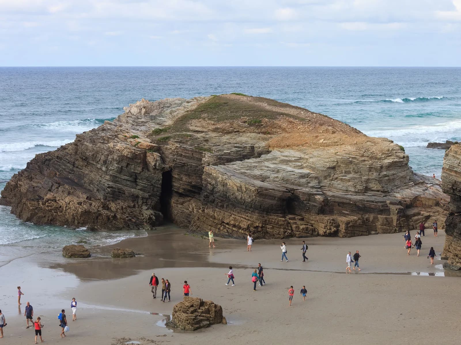 Las Catedrales beach at low tide