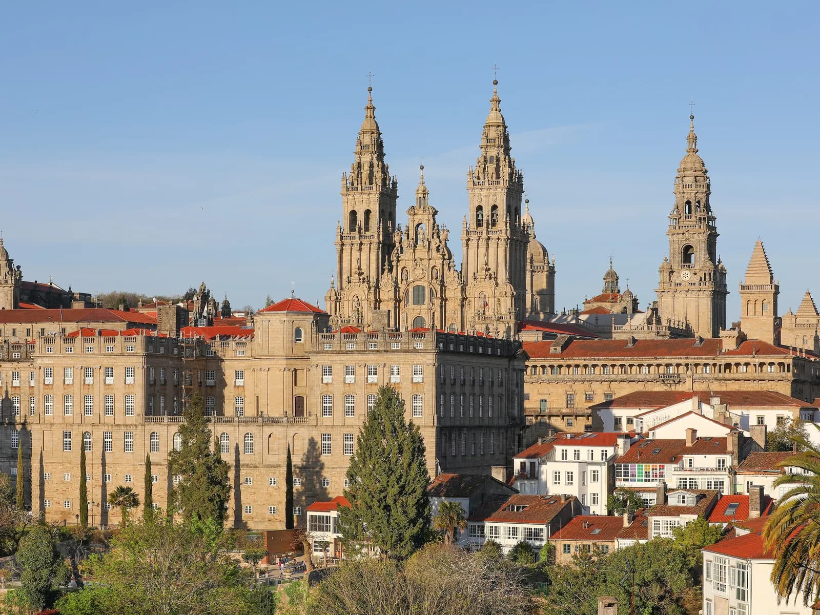 Santiago Cathedral above the old town