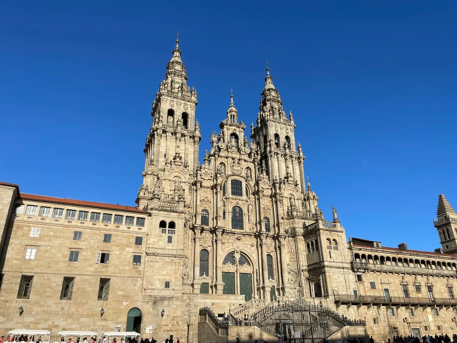 Fachada barroca del Obradoiro de la catedral de Santiago