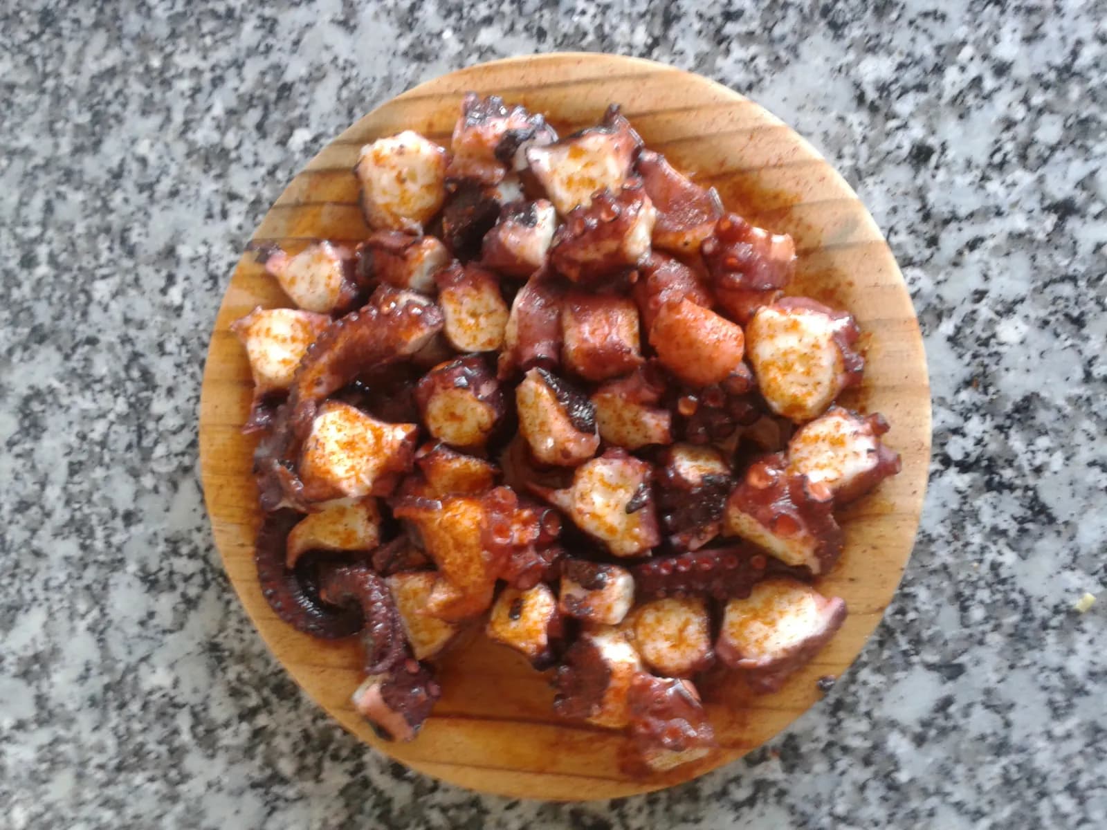A plate of Galician-style octopus