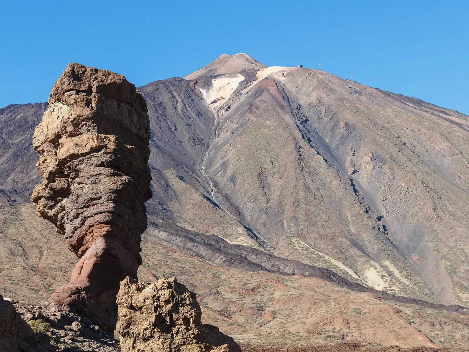 Teide's cone and crater above Las Cañadas