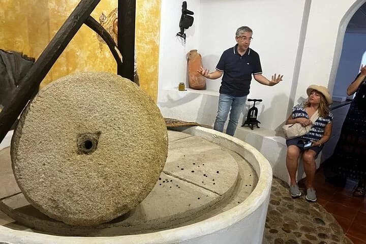 Old stone mill at the olive oil mill