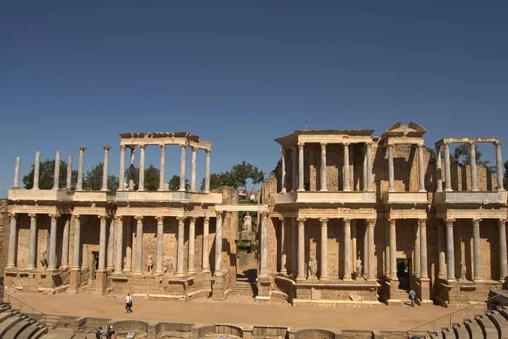 Escena del teatro romano de Mérida